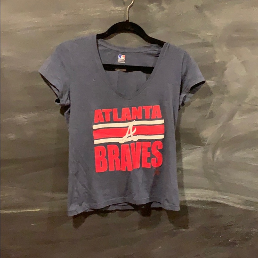 Navy Atlanta braves tee